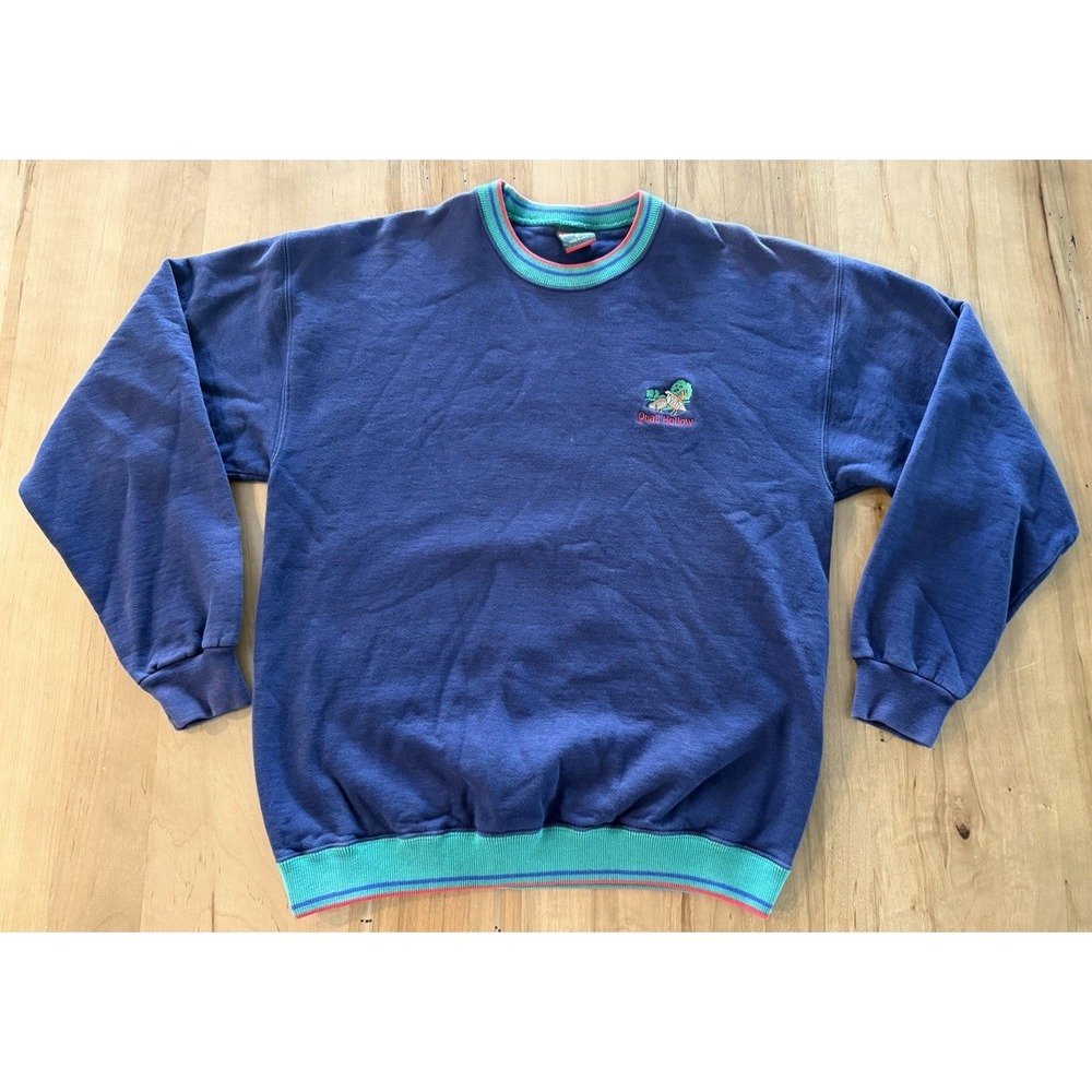 Vintage Cross Creek Quail Hollow Embroidered Crewneck Ringer Sweatshirt USA M